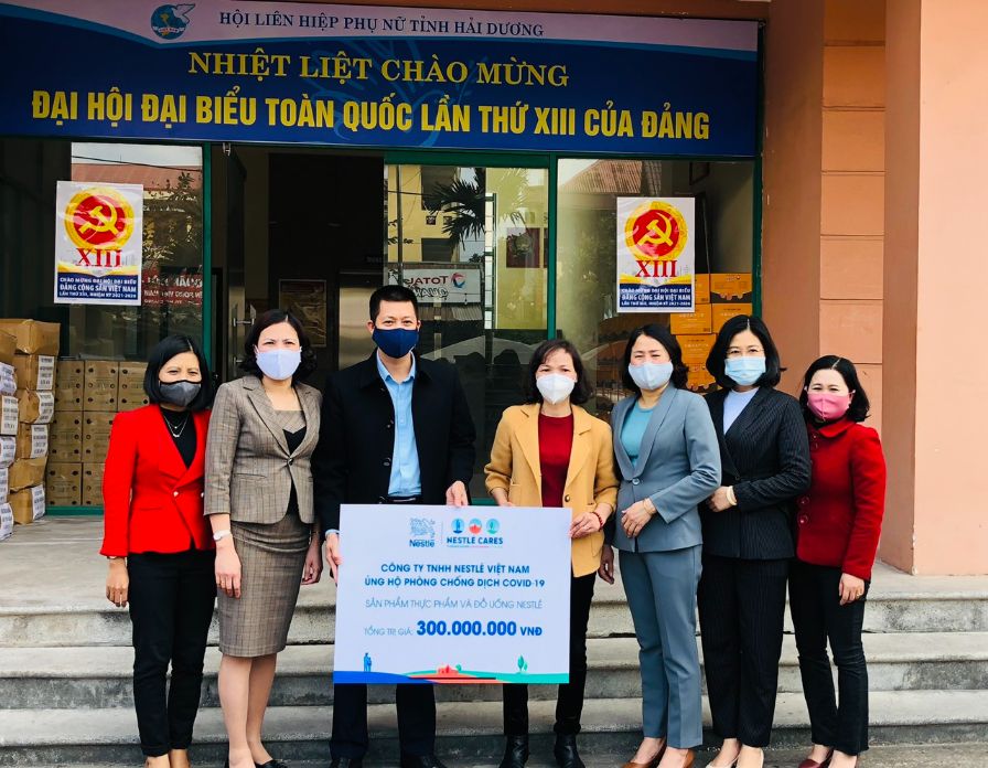 Nestlé Bàn Giao Sản Phẩm ủng Hộ Tỉnh Hải Dương Tại Trụ Sở Hội Liên Hiệp Phụ Nữ Tỉnh Hải Dương
