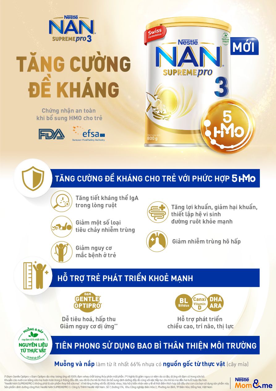 1. Nan Supreme Pro 3 La San Pham Dau Tien Cua Nestle Duoc Bo Sung Cung Luc 5 Loai Hmos 2 Fl Dfl Lnt 3 Sl Va 6 Sl 1