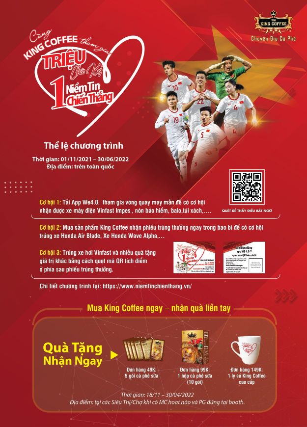 Anh 2 Cung King Coffee Tham Gia Trieu Chu Ki 1 Niem Tin Chien Thang 1 1