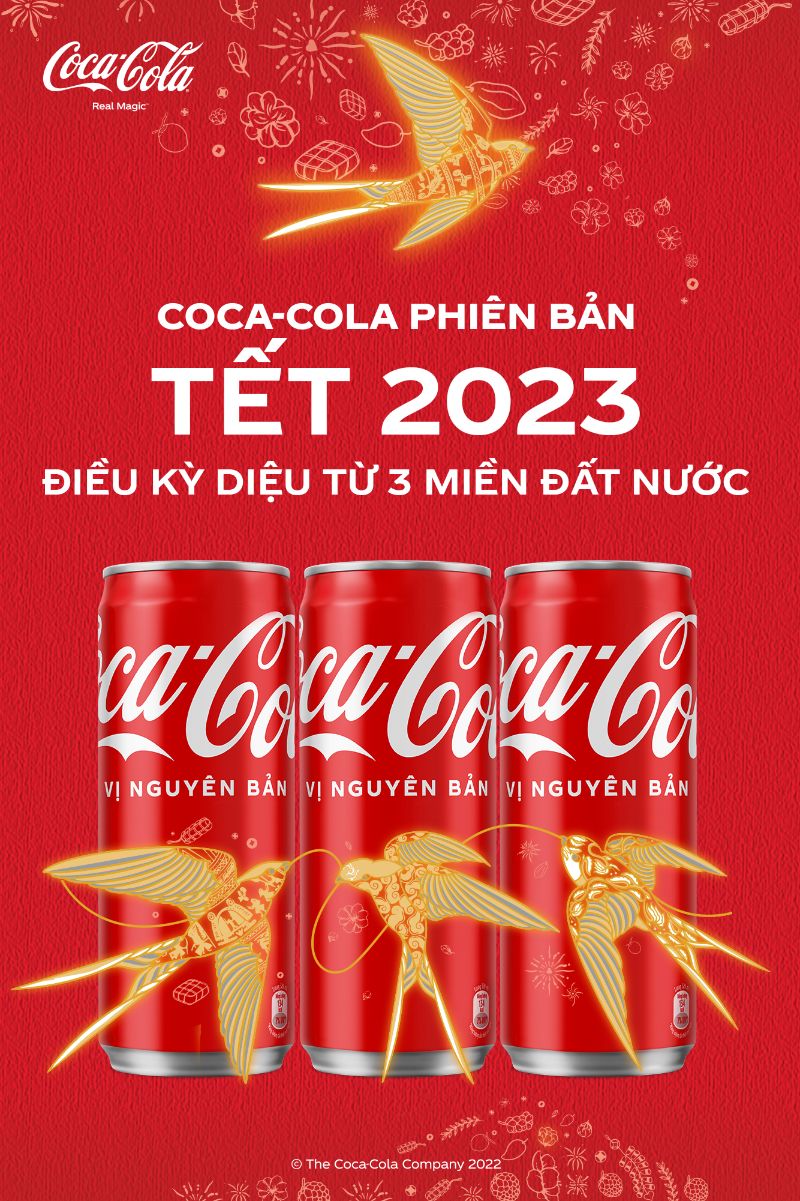 Bo San Pham Tet 2023 Cua Coca Cola Voi 3 Thiet Ke En Vang Tuong Trung Cho 3 Mien Bac Trung Nam 1
