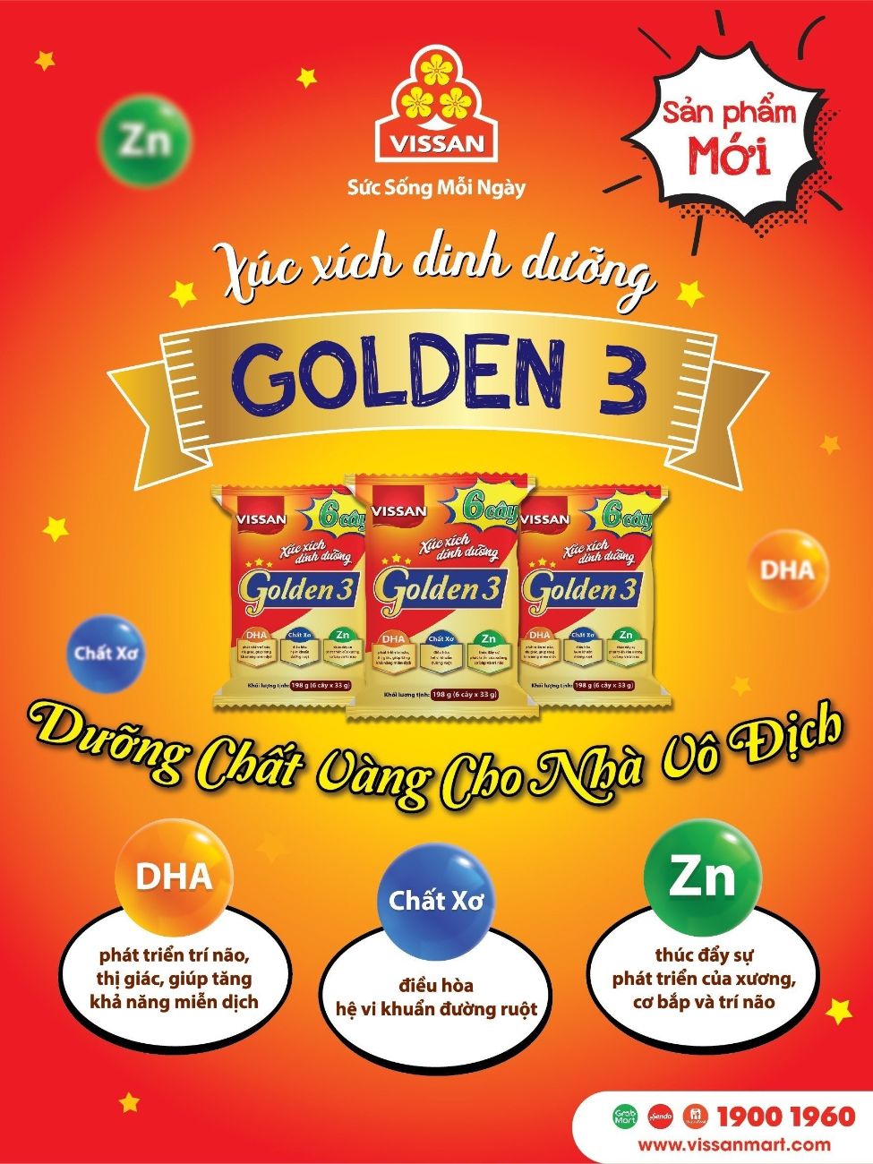 Vissan Xuc Xich Dinh Duong Golden 3 2 1