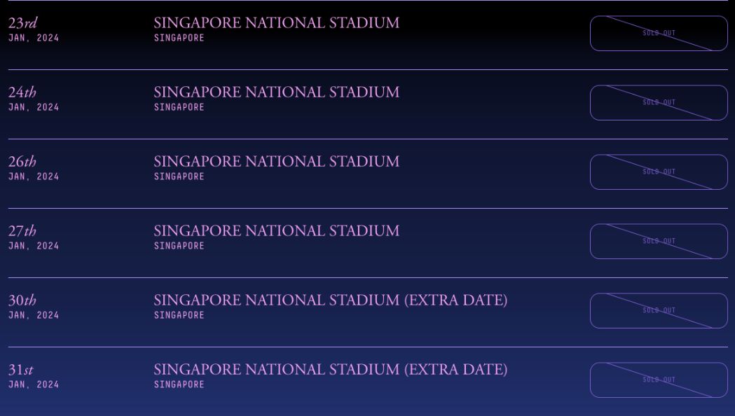 Cac Show Dien Cua Coldplay Tai Singapore Deu Da Chay Ve Nguon Https Www.coldplay.com Tour 