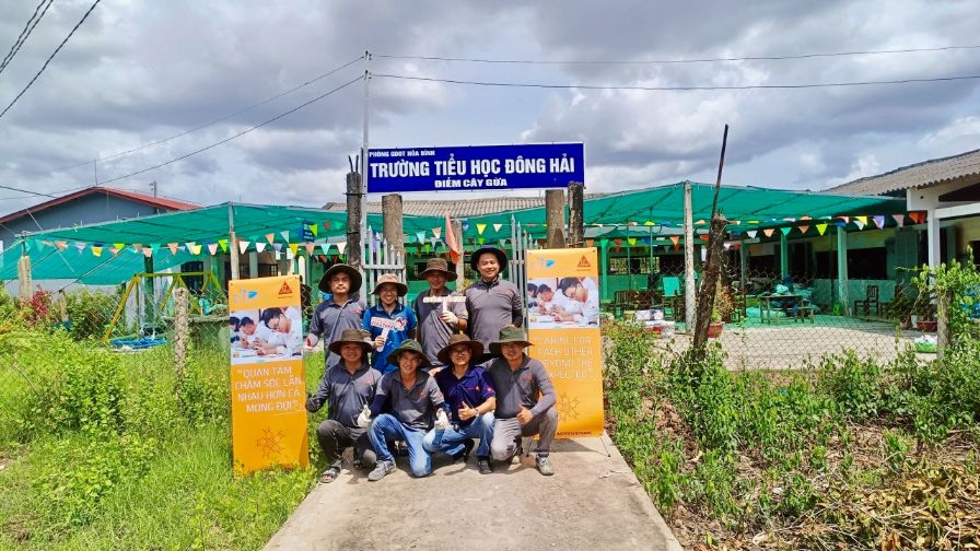 Sika Viet Nam Tham Gia Cong Tac Son Sua Lai Truong Tieu Hoc Dong Hai 1