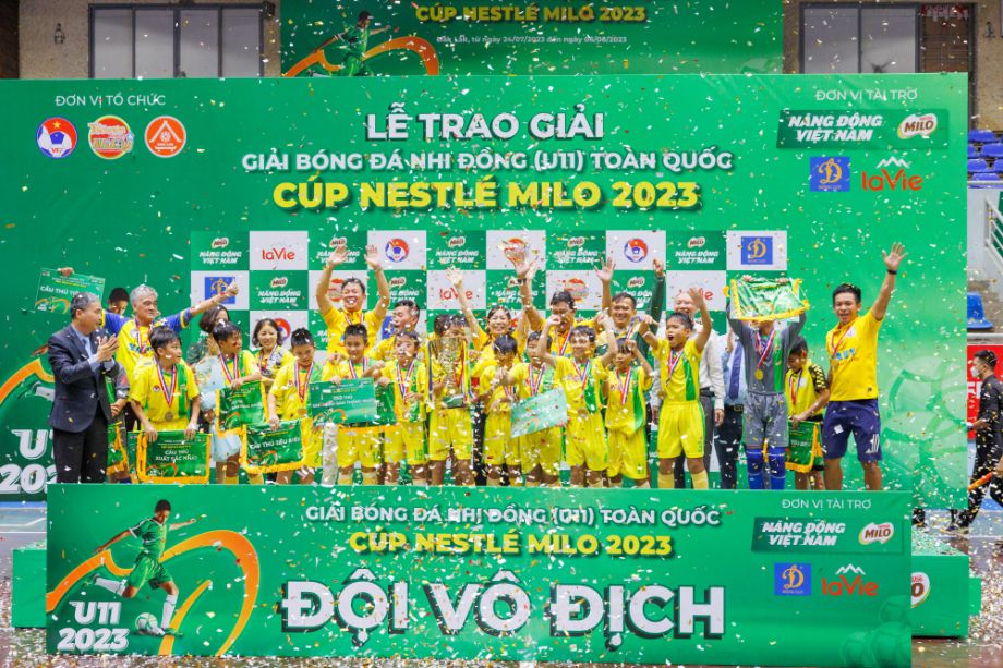 Giai Bong Da Nhi Dong U11 Toan Quoc Cup Nestle Milo 2023 Do Bao Thieu Nien Tien Phong Va Nhi Dong Lien Doan Bong Da Viet Nam Va Nhan Hang Nestle Milo Phoi Hop To Chuc
