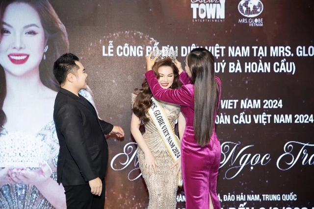  Hoa hậu Hoàng Thanh Nga tài trợ vương miện cho Mrs Globe Vietnam 2024 Nguyễn Ngọc Trang