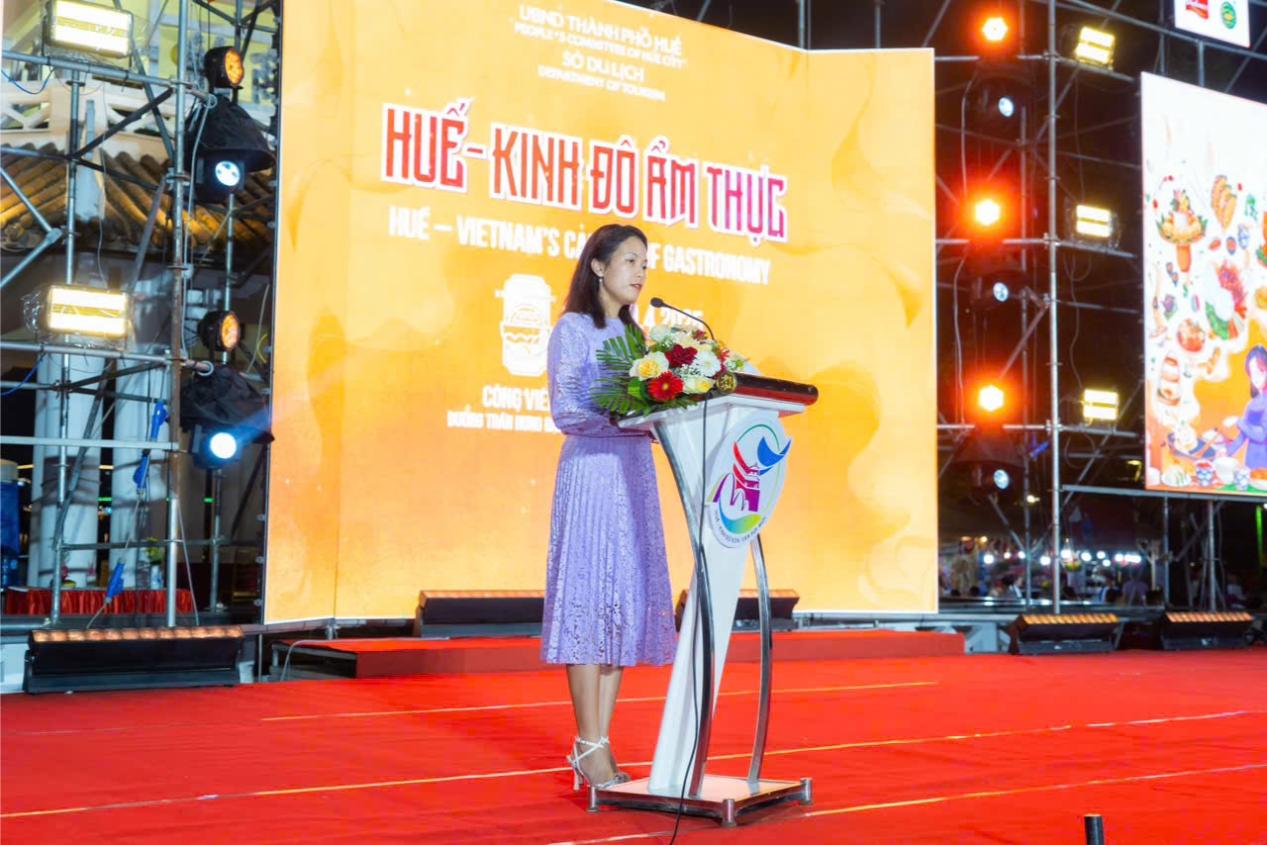 Ba Tran Thi Thao Giang Quan Ly Quan He Doi Ngoai Cong Ty Nestle Viet Nam Phat Bieu Tai Le Khai Mac Hue Kinh Do Am Thuc 1