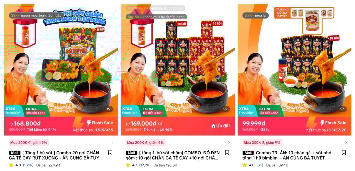 Chỉ ba combo chân gà, Ăn Cùng Bà Tuyết thu hơn 100 tỷ trên 1 shop online Chỉ ba combo chân gà, Ăn Cùng Bà Tuyết thu hơn 100 tỷ trên 1 shop online
