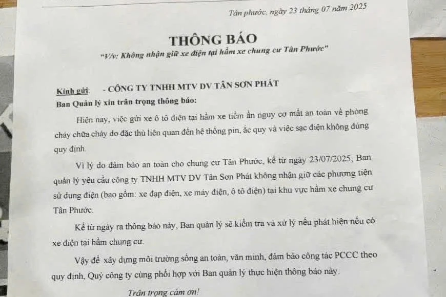 Chung Cu O Tp Hcm Gay Xon Xao Vi Cam Cu Dan Gui Xe Dien Tai Ham