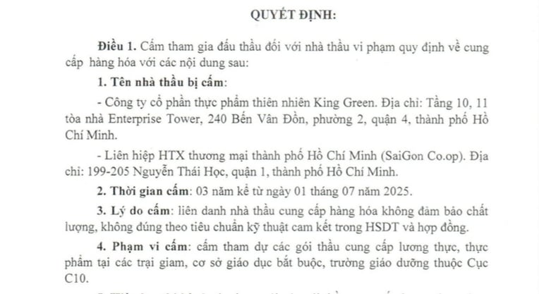 Cung cấp hàng hoá không đảm bảo chất lượng, SaiGon Co.op bị cấm thầu 3 năm Cung cấp hàng hoá không đảm bảo chất lượng, SaiGon Co.op bị cấm thầu 3 năm