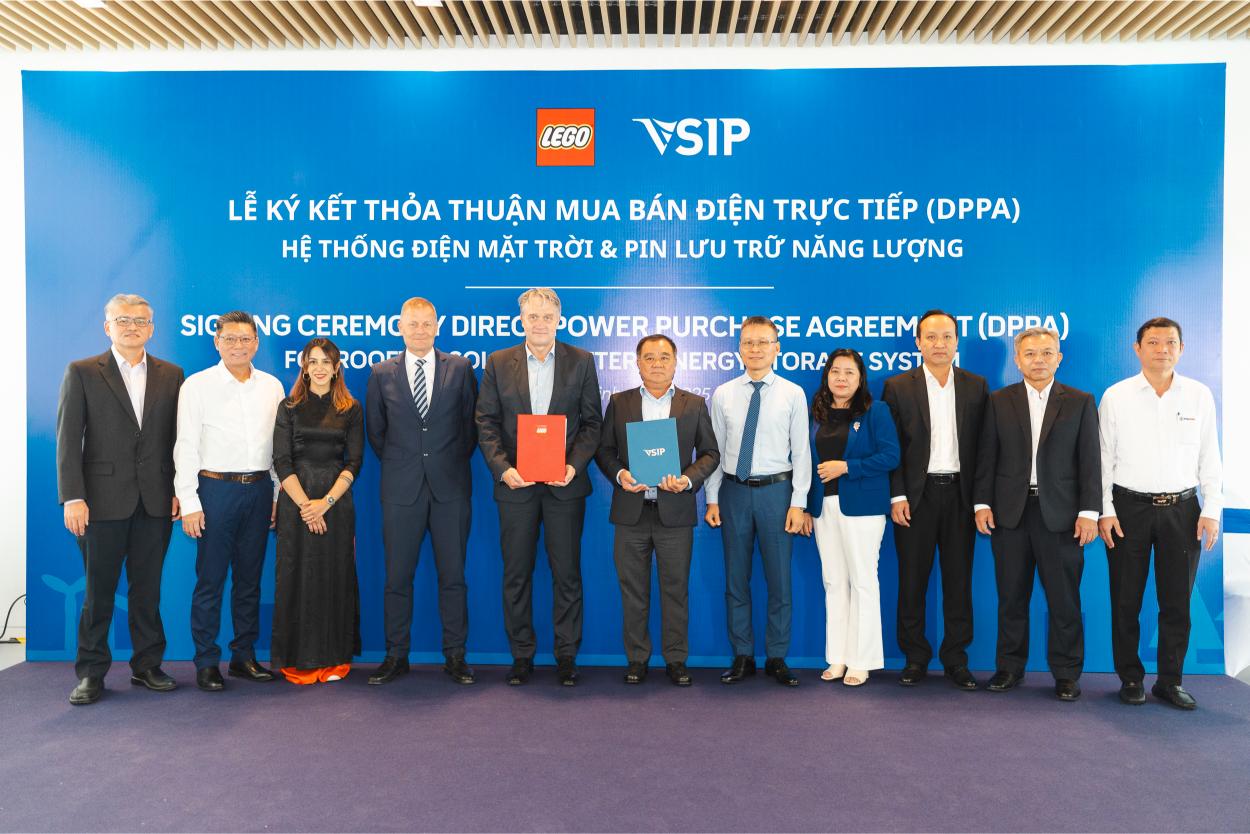 Lễ Ký Kết Thỏa Thuận Mua Bán điện Trực Tiếp Với Giữa Lego Manufacturing Việt Nam Và Vsip (1)