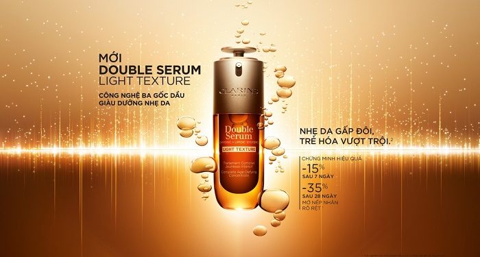 Clarins Ra Mat Double Serum Light Texture Tinh Kich Hoat Suc Manh Chong Lao Hoa