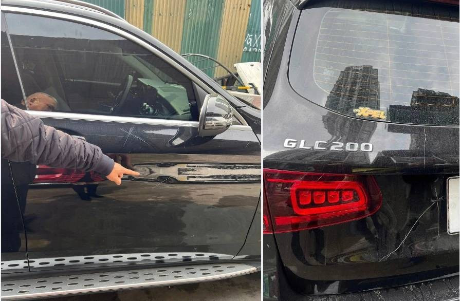 Dieu Tra Vu O To Mercedes Glc200 Bi Cao Xuoc Be Guong Dap Kinh O Ha Noi 1