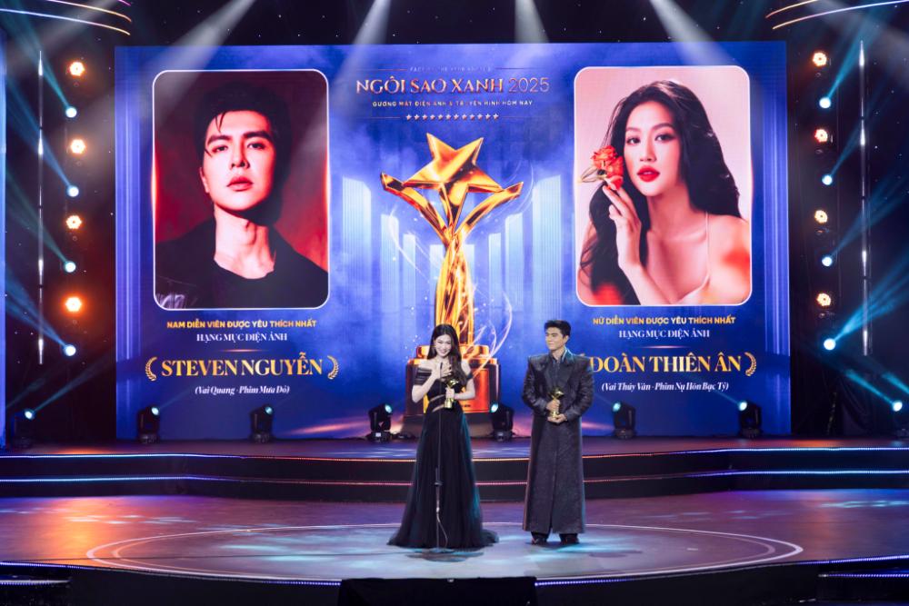 Mưa Đỏ, Steven, Lê Hạ Anh, Việt Hương, Thiên Ân‘đại thắng’ Ngôi Sao Xanh 2025 Mưa Đỏ, Steven, Lê Hạ Anh, Việt Hương, Thiên Ân‘đại thắng’ Ngôi Sao Xanh 2025