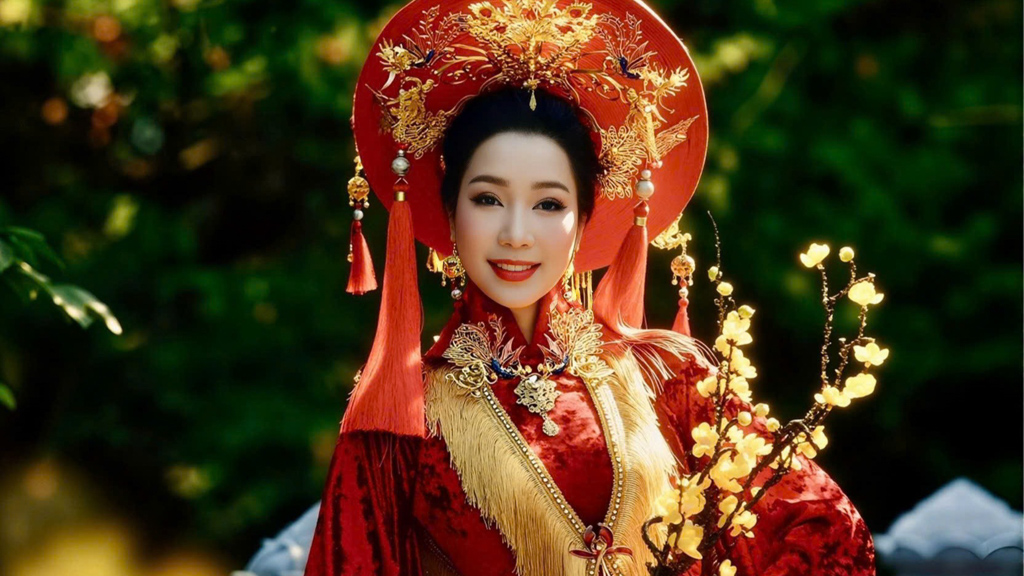 Nsnd Trinh Kim Chi Lan Toa Mua Xuan Khap Noi Trong Bo Anh Ao Dai 8