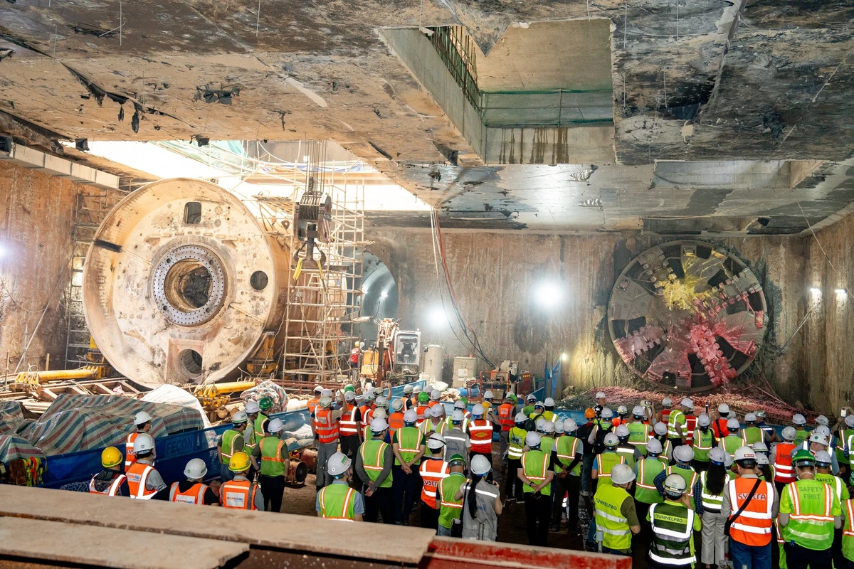 Chính thức khoan nối thông toàn tuyến metro Nhổn - Ga Hà Nội