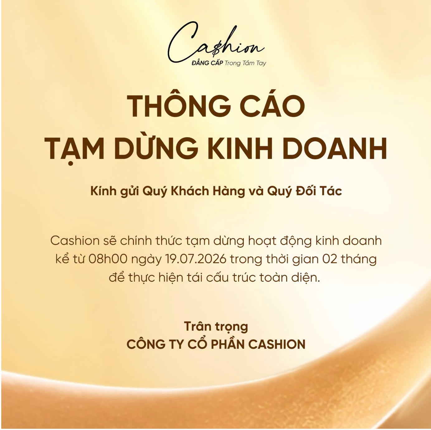 DN kim cương Cashion dừng hoạt động vì không còn đủ sức duy trì trước biến động thị trường DN kim cương Cashion dừng hoạt động vì không còn đủ sức duy trì trước biến động thị trường