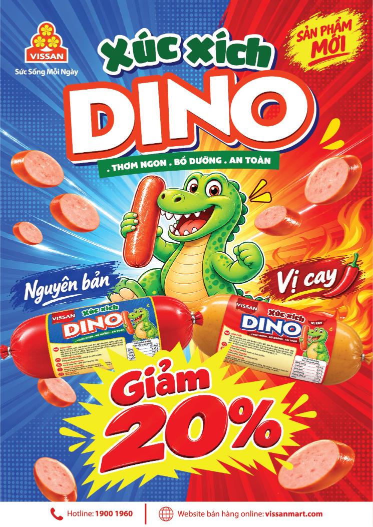 San Pham Moi Xuc Xich Dino 85g Vissan 1 2 1